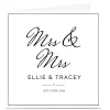Card Factory Personalised Wedding Card - Mrs & Mrs, Black & White