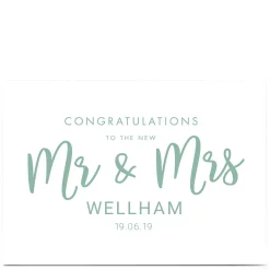Card Factory Personalised Wedding Card - Mr & Mrs, Congratulations