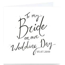 Clearance Personalised Wedding Card - My Bride Wedding|Thank You
