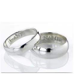 Card Factory Personalised Wedding Card - Silver Rings