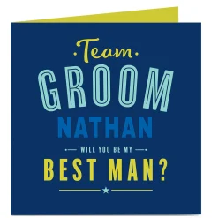 Best Personalised Wedding Card - Team Groom Invitations|Wedding Party