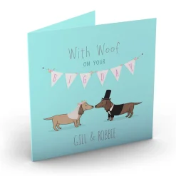 Online Personalised Wedding Card - With Woof On Your Big Day Wedding