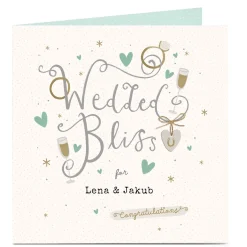 Card Factory Personalised Wedding Card - Wedded Bliss