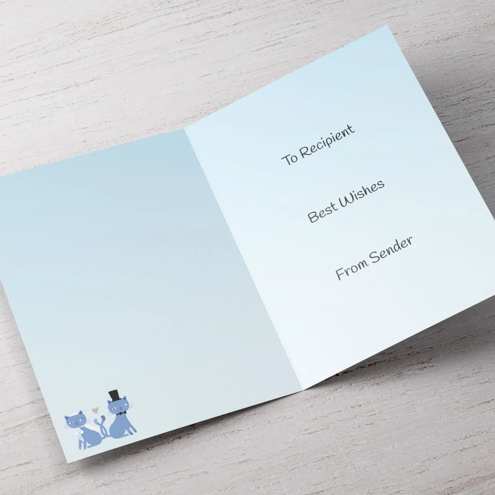 Card Factory Personalised Wedding Card - On Your Wedding Day, Floral blue