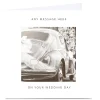 New Personalised Wedding Card - Black & White Car Wedding