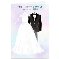 Card Factory Personalised Wedding Card - The Happy Couple