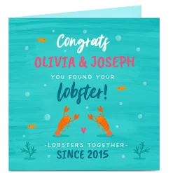 Card Factory Personalised Wedding Card - You Found Your Lobster!