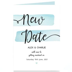 New Personalised Wedding Invitation - New Date Invitations|Wedding Party
