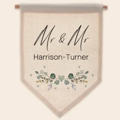 Discount Personalised Wedding Mr and Mr Hanging Sign Personalised Canvas & Wall Art|Photo Prints & Wall Art