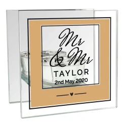 New Personalised Wedding Tea Light Holder Jewellery & Keepsakes|Scented Candles