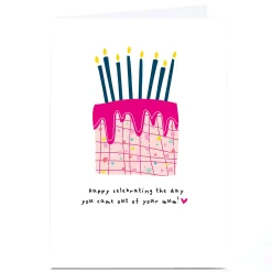 Card Factory Personalised Whale & Bird Birthday Card - Celebrating The Day