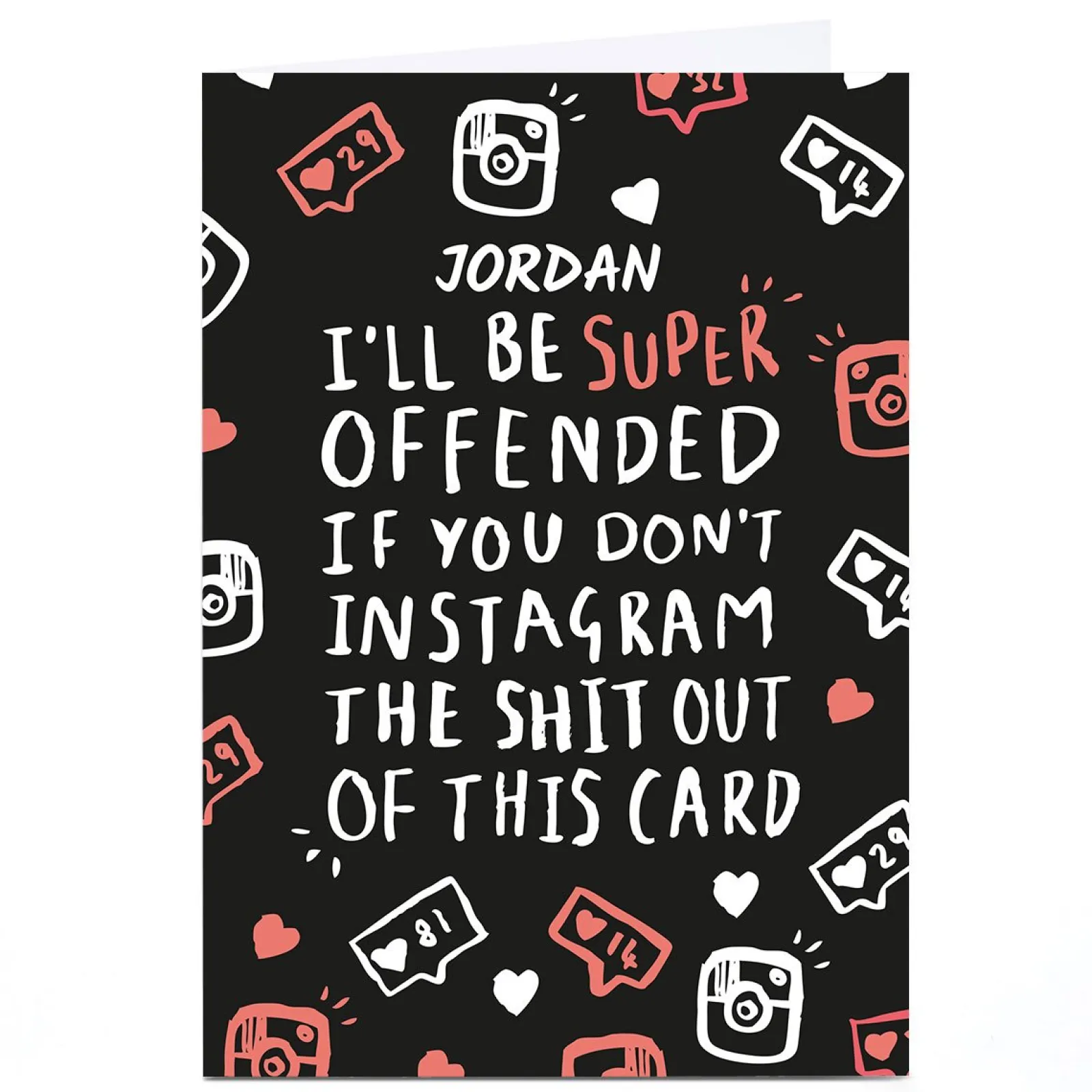 Card Factory Personalised Whale & Bird Card - Instagram This Card