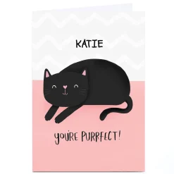 Card Factory Personalised Whale & Bird Card - You're Purrfect!
