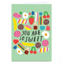 Online Personalised Whale & Bird Card - You Are So Sweet Any Occasion|Just To Say