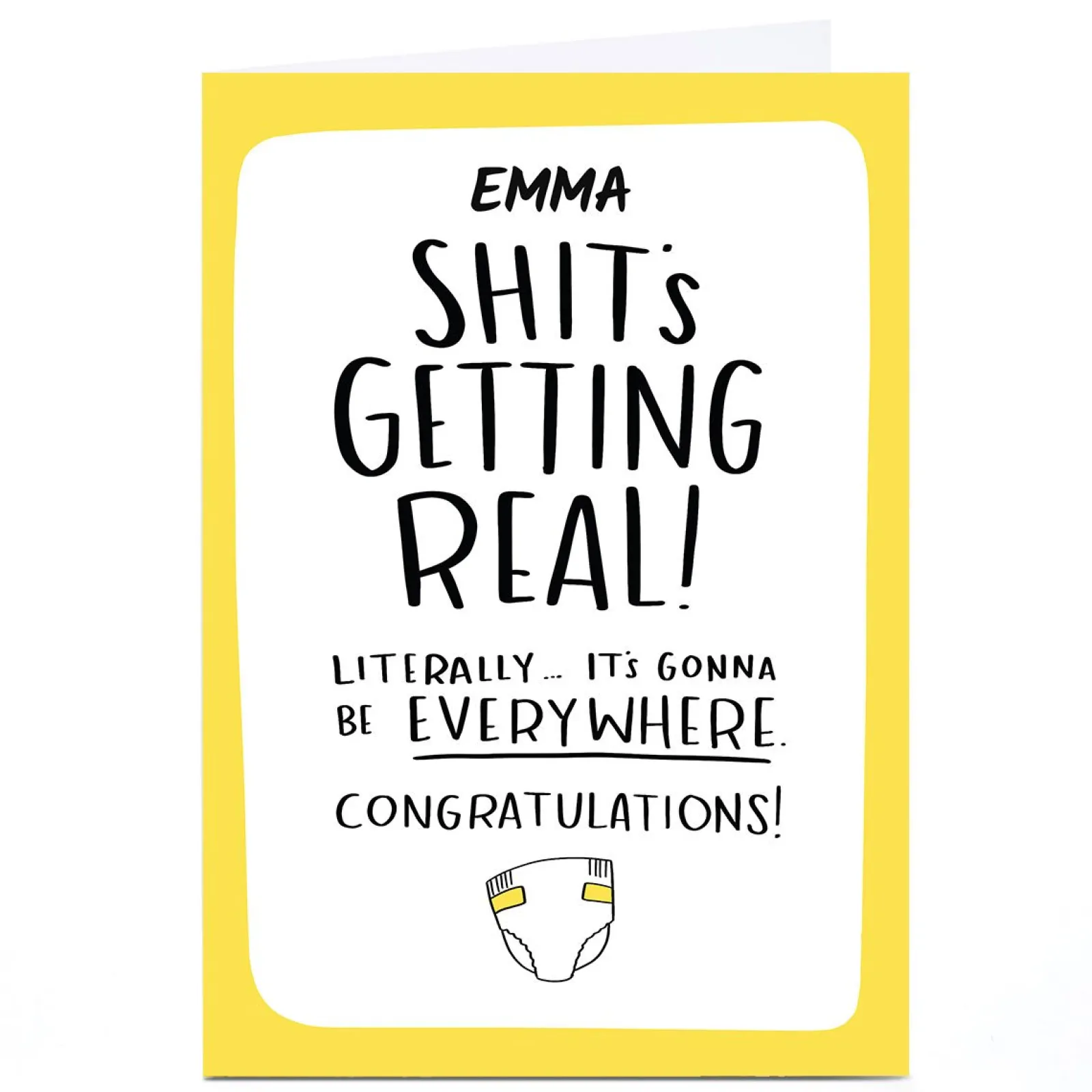 Clearance Personalised Whale & Bird Card - Sh*t's Getting Real! New Baby|Congratulations
