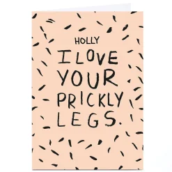 Outlet Personalised Whale & Bird Card - I Love Your Prickly Legs Any Occasion|Funny