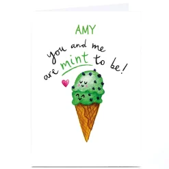 Card Factory Personalised Whale & Bird Card - Mint To Be