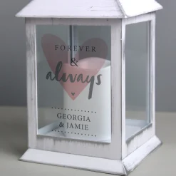 Card Factory Personalised White LED Lantern - Forever & Always