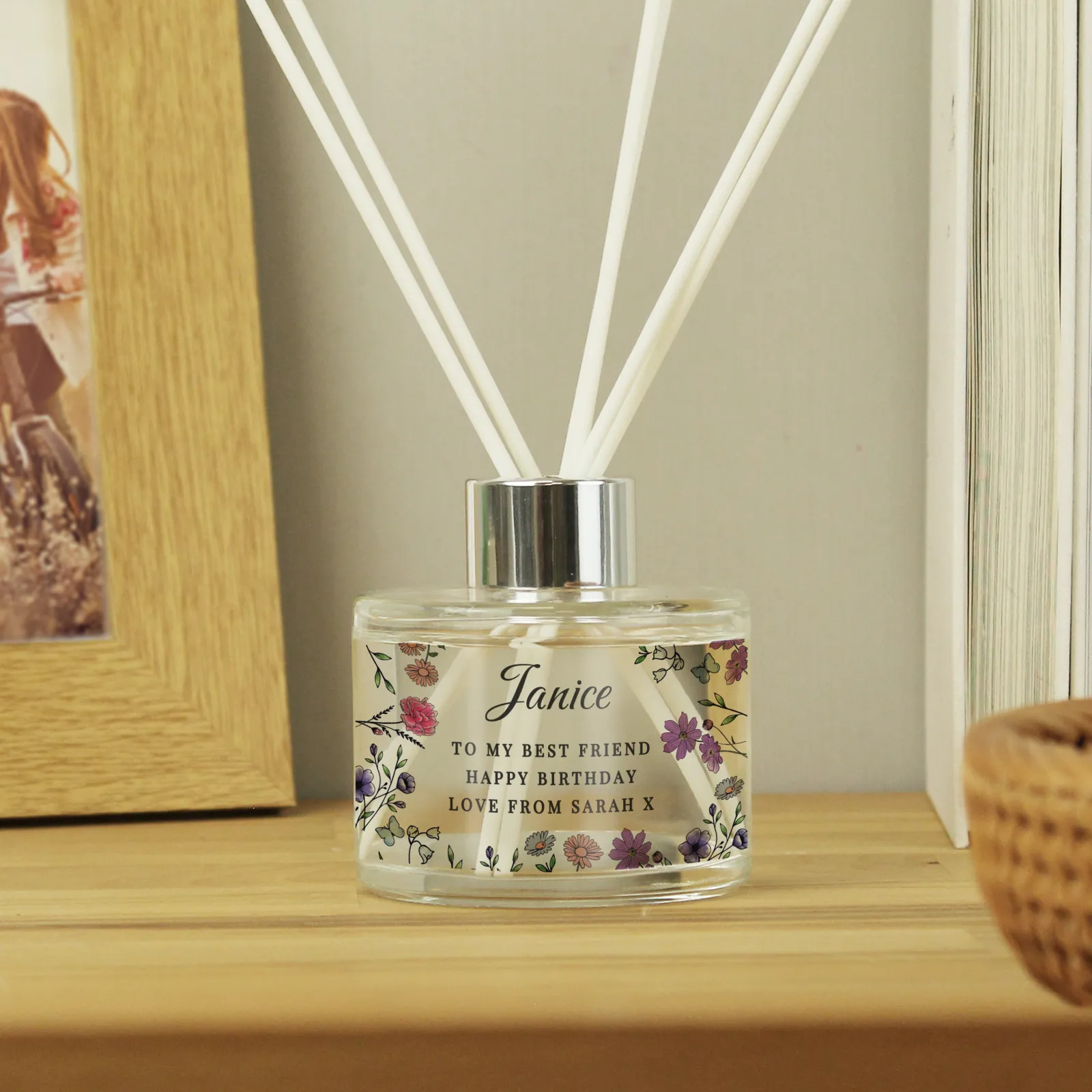 Personalised Wild Flowers Reed Diffuser Scented Candles|Birthday Gifts