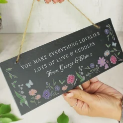 Card Factory Personalised Wild Flowers Slate Garden Sign