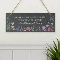 Card Factory Personalised Wild Flowers Slate Garden Sign
