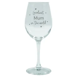 Card Factory Personalised Wine Glass - Loveliest in the World
