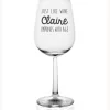 Card Factory Personalised Wine Glass - Improves With Age