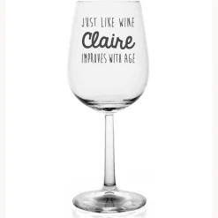 Card Factory Personalised Wine Glass - Improves With Age