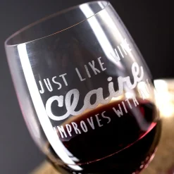 Card Factory Personalised Wine Glass - Improves With Age