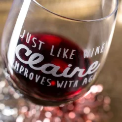 Card Factory Personalised Wine Glass - Improves With Age
