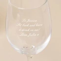 Discount Personalised Wine Glass & Miniature Red Wine Gift Set - Message Personalised Engraved Gifts|Engraved Gifts