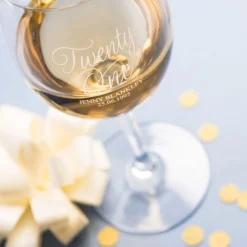 New Personalised Wine Glass - Twenty One 21St Birthday|Personalised Glasses