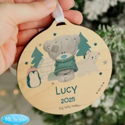 Discount Personalised Winter Explorer Tiny Tatty Teddy Wooden Decoration Kids Gifts For Babies|Gifts For Kids