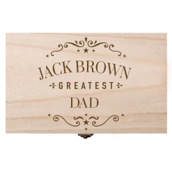 Card Factory Personalised Wooden Box - Greatest Dad