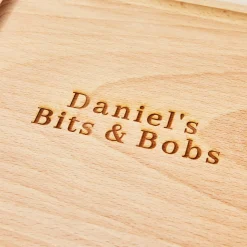Card Factory Personalised Wooden Engraved Shallow Square Tray - Name and Message