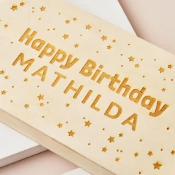 Hot Personalised Wooden Happy Birthday Gift Holder Gift Wrap For Him|Gift Wrap For Her