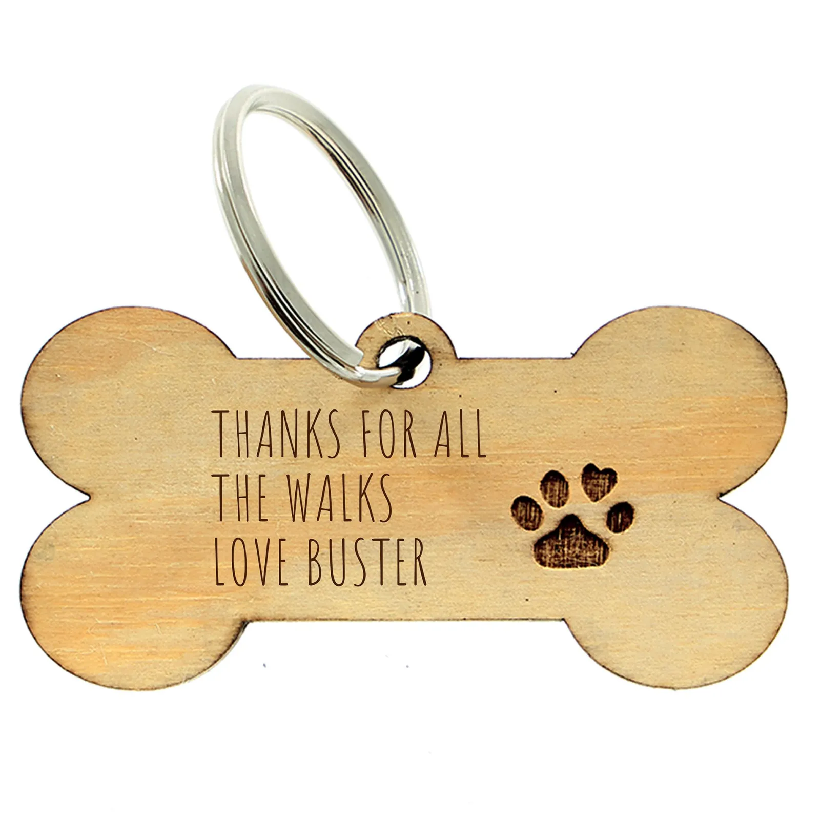 Online Personalised Wooden Key Ring - Dog Bone Personalised Jewellery And Keepsakes|Jewellery & Keepsakes
