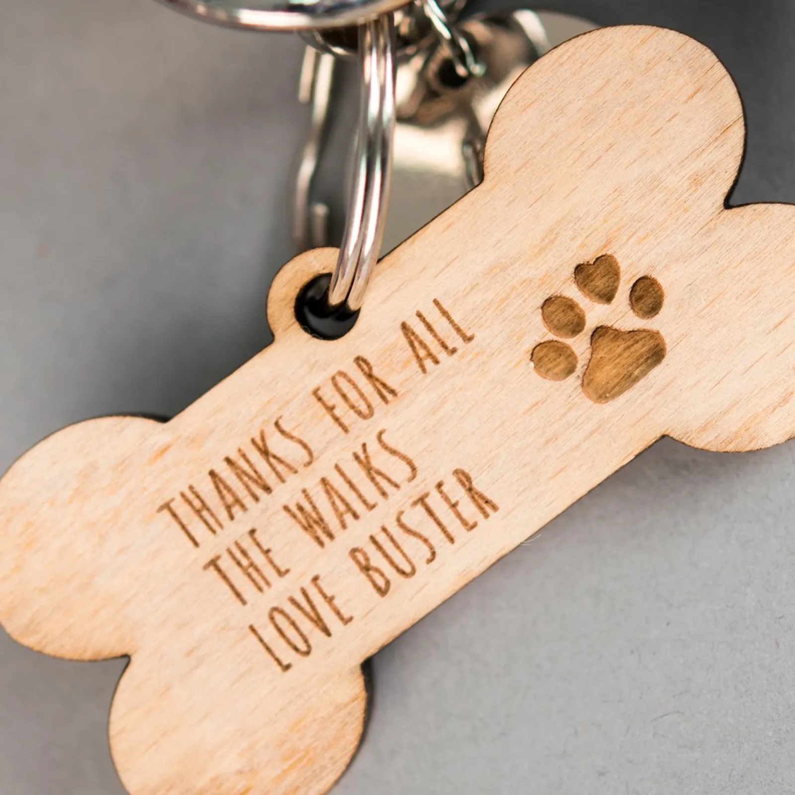 Online Personalised Wooden Key Ring - Dog Bone Personalised Jewellery And Keepsakes|Jewellery & Keepsakes