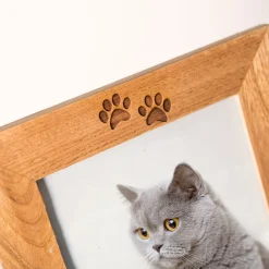 Discount Personalised Wooden Photo Frame - Paw Prints Photo Frames|Christmas Gifts