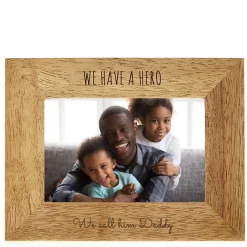 Outlet Personalised Wooden Photo Frame - A Hero Photo Frames|Gifts For Him