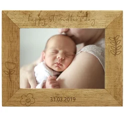 Hot Personalised Wooden Photo Frame - Happy 1st Mother's Day Photo Frames|Christmas Gifts