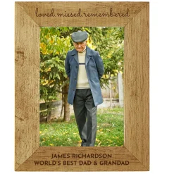 Card Factory Personalised Wooden Photo Frame - Remembered