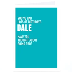 Hot Personalised Wordee Birthday Card - Going Pro For Uncle|For Son