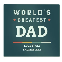 Clearance Personalised World's Greatest Glass Chopping Board Gifts For Him
