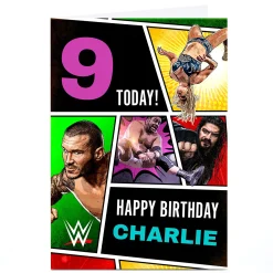 Kids Card Factory Personalised WWE Birthday Card - Comic Strip