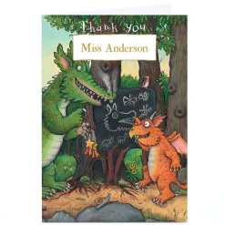 Card Factory Personalised Zog Card - Thank You Teacher