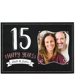 Card Factory Photo Anniversary Card - 15 Happy Years