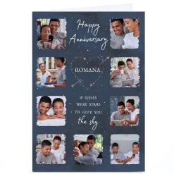 Card Factory Photo Anniversary Card - If Kisses Were Stars...