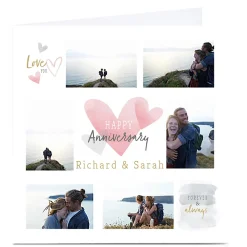 Card Factory Photo Anniversary Card - Love You Forever & Always