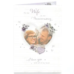 Hot Photo Anniversary Card - Love You With All Of My Heart Anniversary|Photo